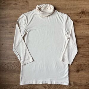 L'AGENCE Soft Cream vintage white Aja Turtleneck Top 3/4 sleeve women’s small s